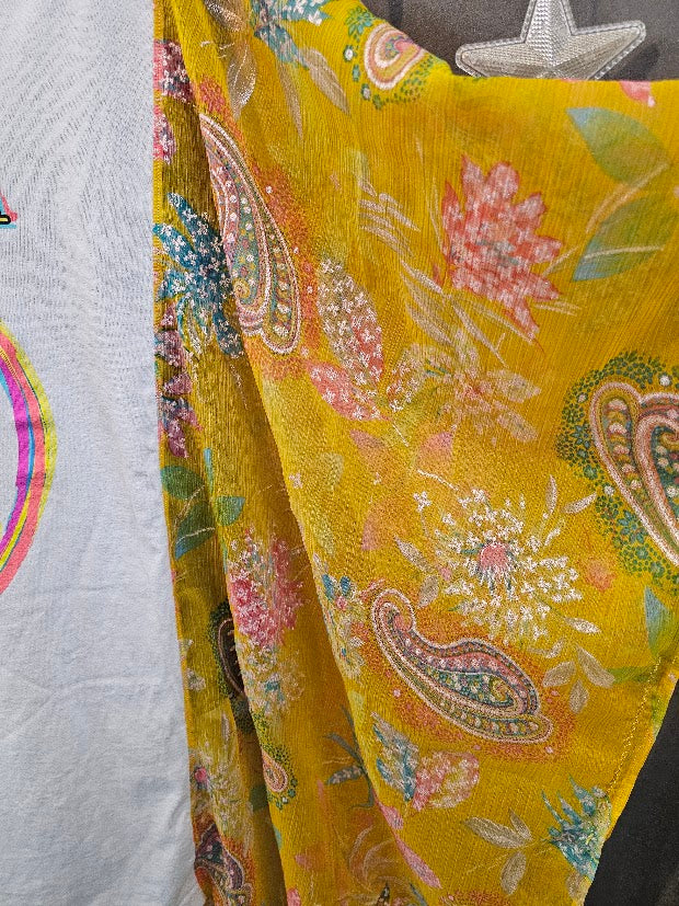 # 129 Nirvana Band Tee Kimono Upcycle Poncho – OSFM