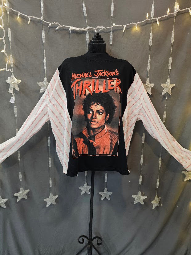 #124 Michael Jackson Thriller Upcycled Graphic Tee, 2X
