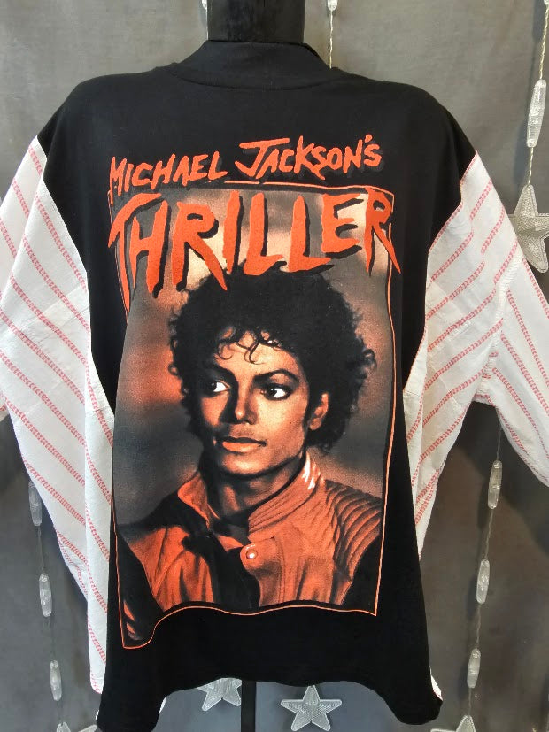 #124 Michael Jackson Thriller Upcycled Graphic Tee, 2X