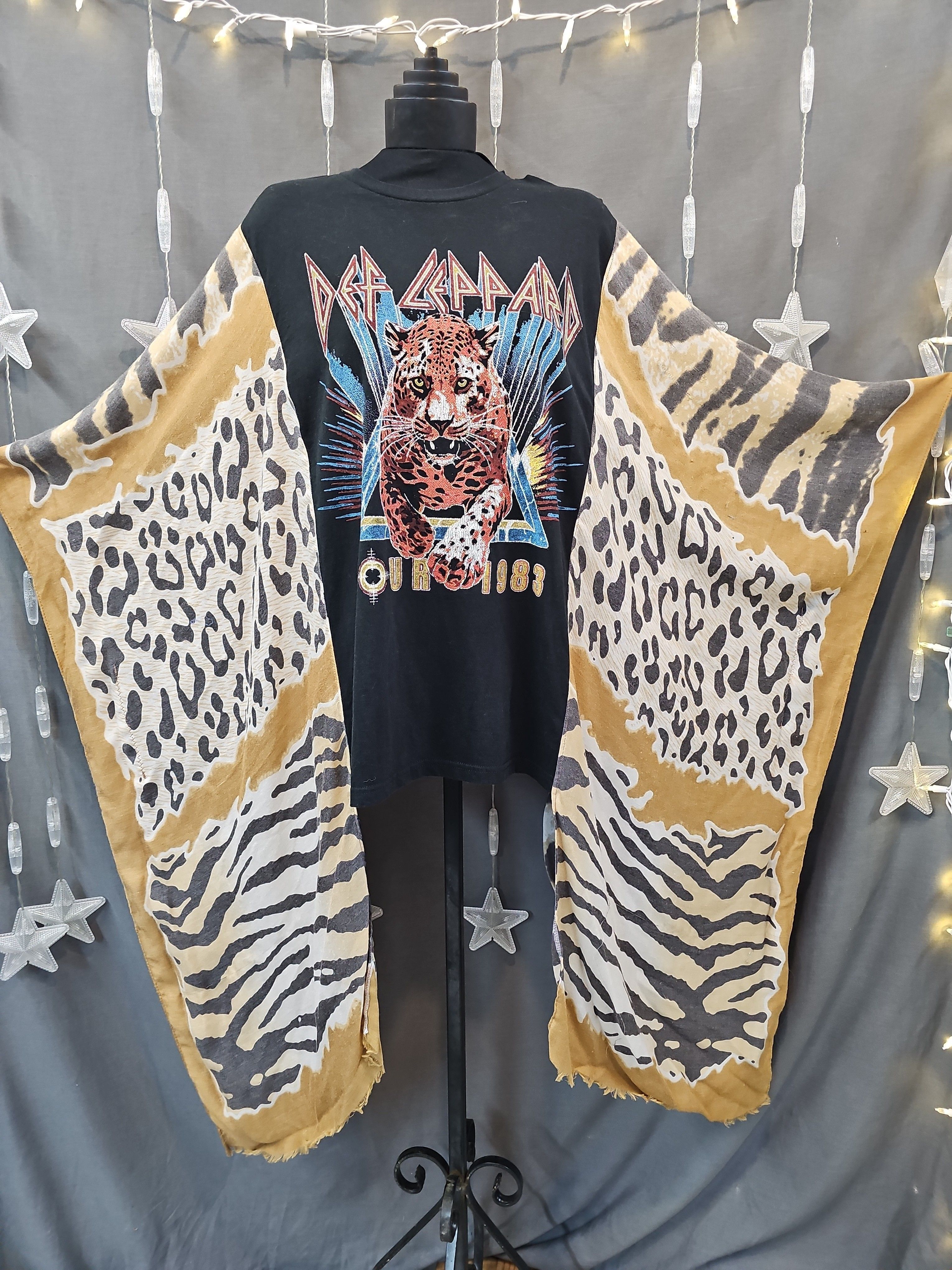 #174 Def Leppard Upcycled Poncho | One Size Fits Most