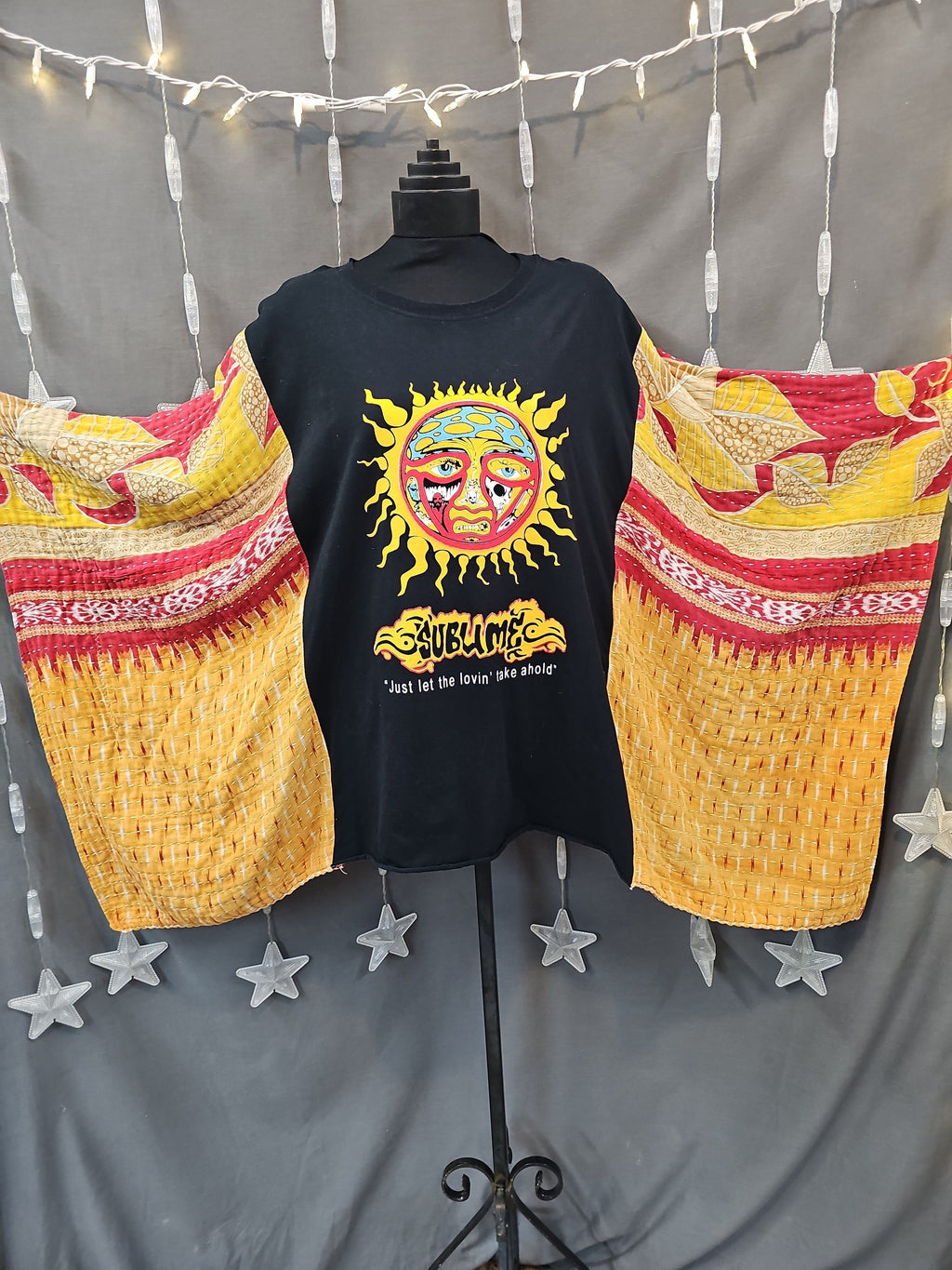 #169 Sublime Kantha Upcycled Poncho | One Size Fits Most