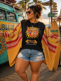 #169 Sublime Kantha Upcycled Poncho | One Size Fits Most