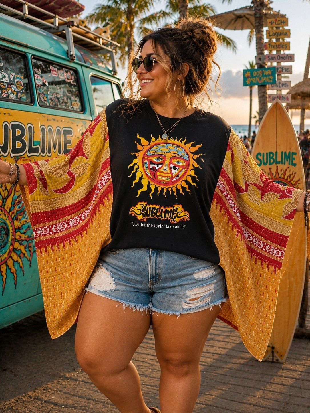#169 Sublime Kantha Upcycled Poncho | One Size Fits Most
