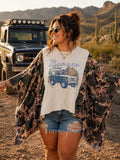 #175 Ford Bronco Upcycled Poncho | One Size Fits Most