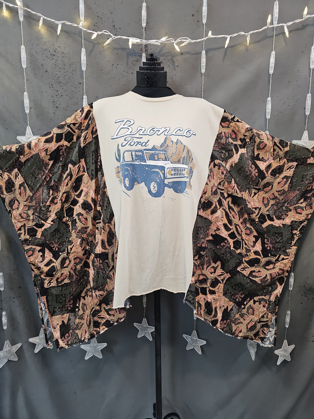 #175 Ford Bronco Upcycled Poncho | One Size Fits Most
