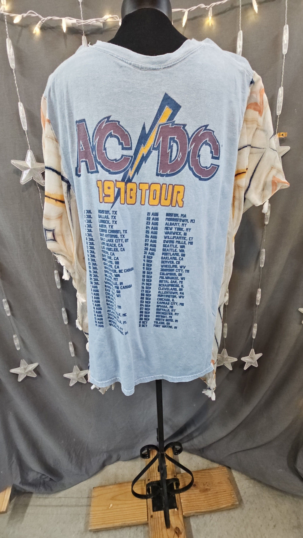 #165 AC/DC Upcycled Kimono | One Size Fits Most