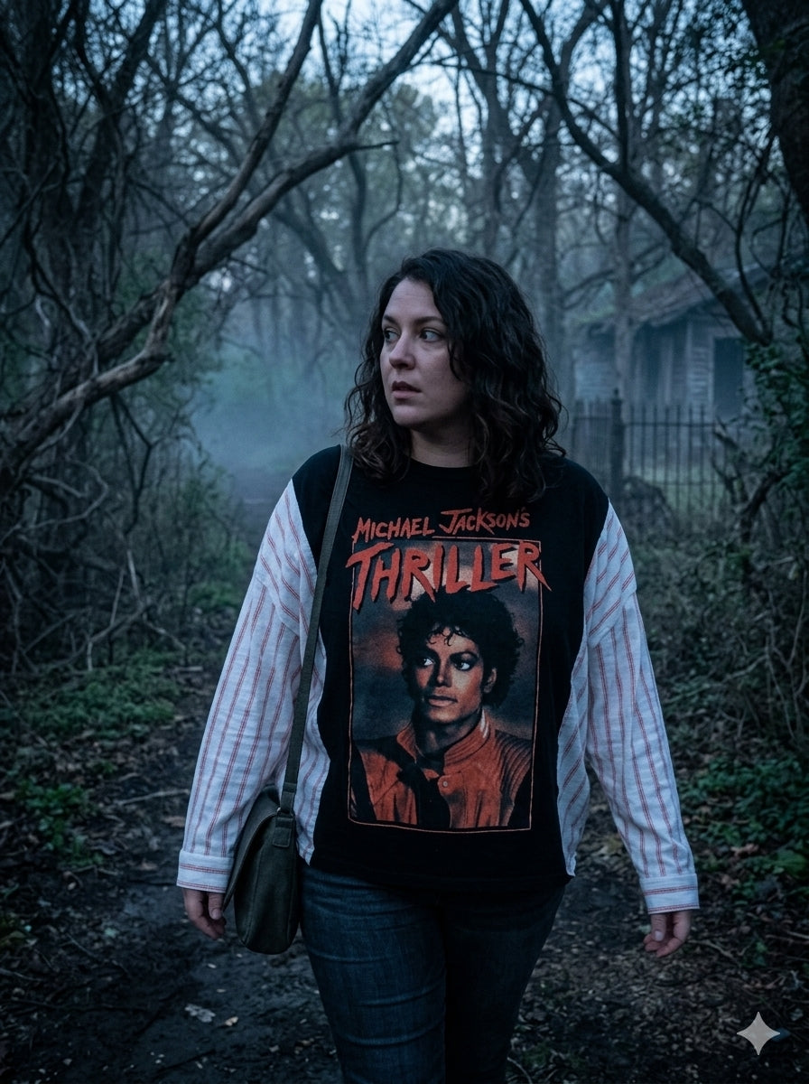 #124 Michael Jackson Thriller Upcycled Graphic Tee, 2X